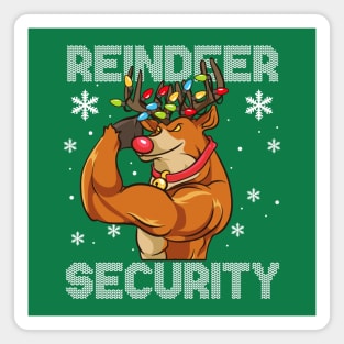 Reindeer Security Christmas Funny Humor Magnet